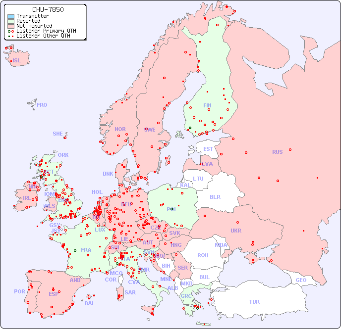 European Reception Map for CHU-7850