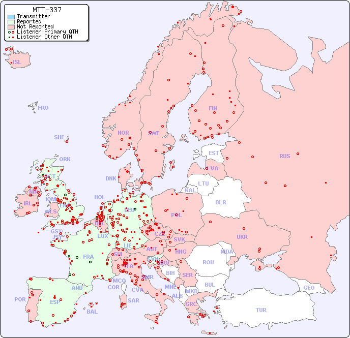 European Reception Map for MTT-337