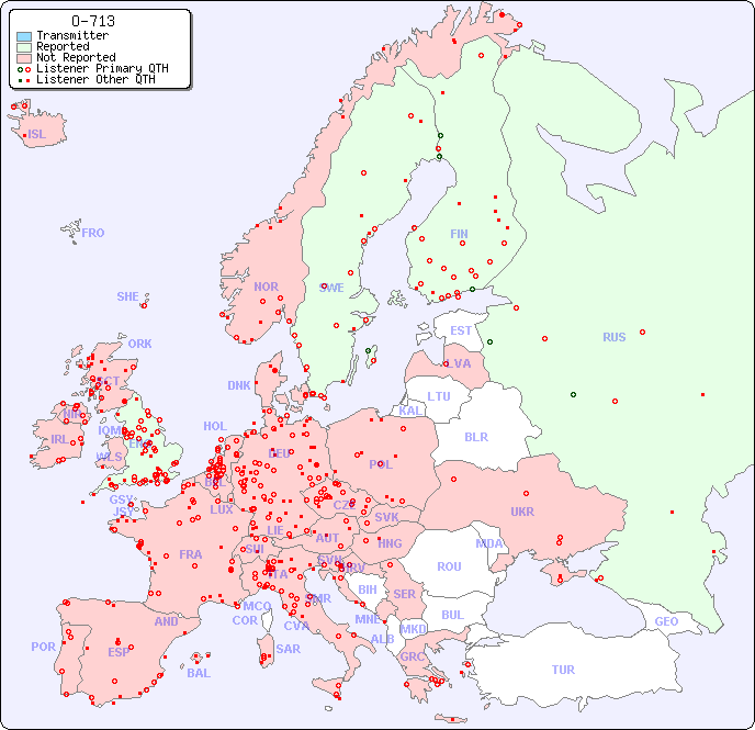 European Reception Map for O-713