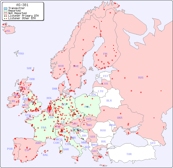 European Reception Map for AS-381