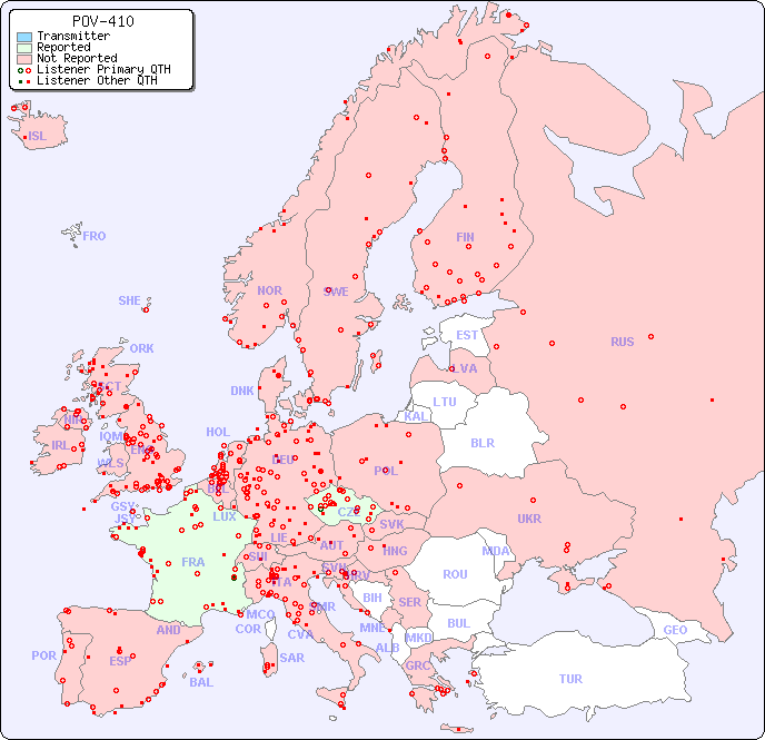 European Reception Map for POV-410