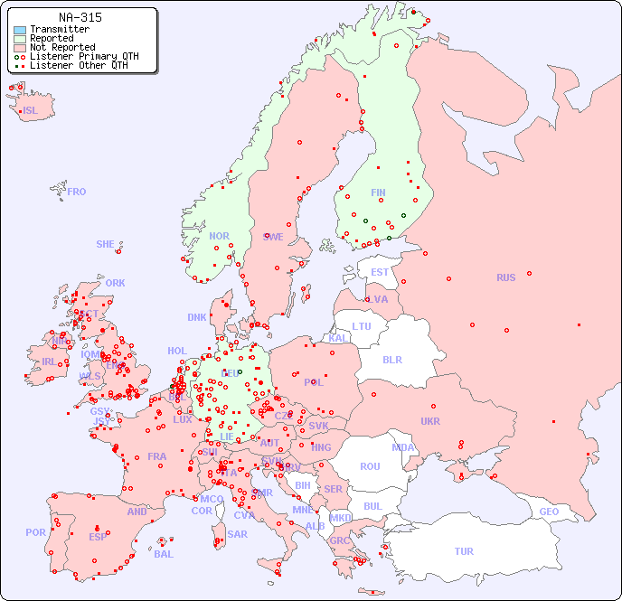 European Reception Map for NA-315