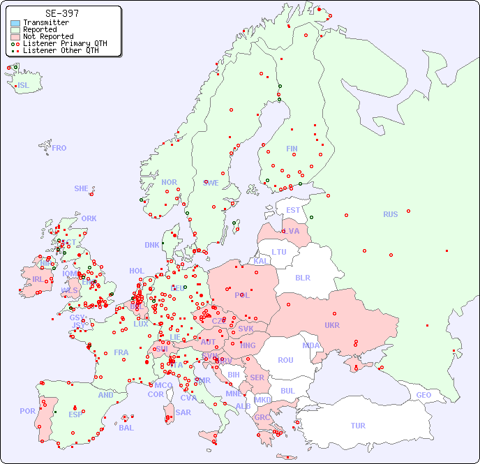 European Reception Map for SE-397