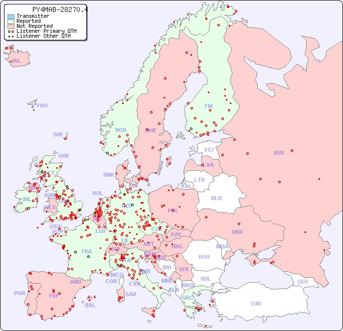 European Reception Map for PY4MAB-28270.4