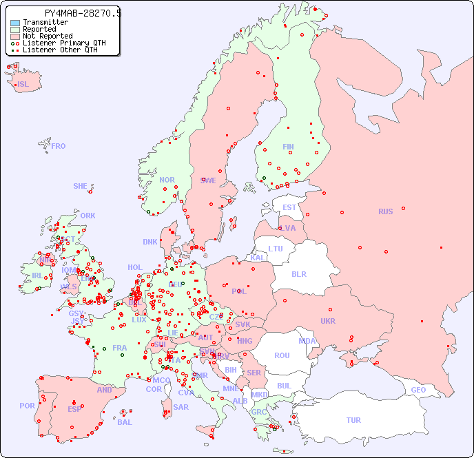 European Reception Map for PY4MAB-28270.5
