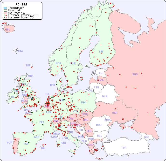 European Reception Map for FC-326