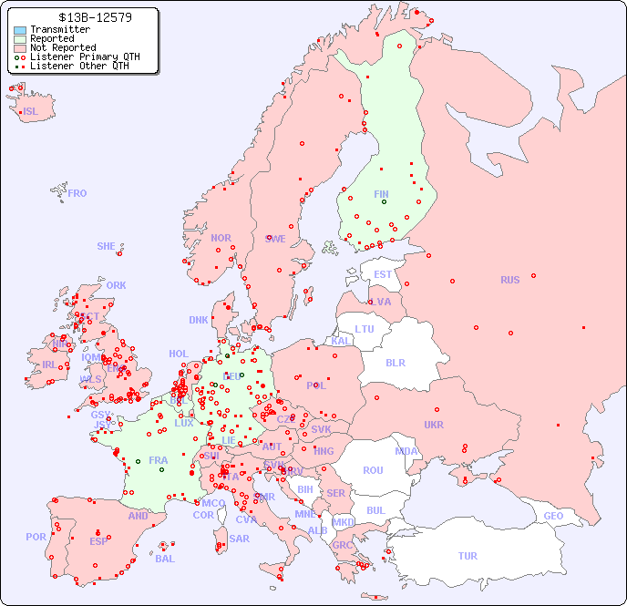 European Reception Map for $13B-12579