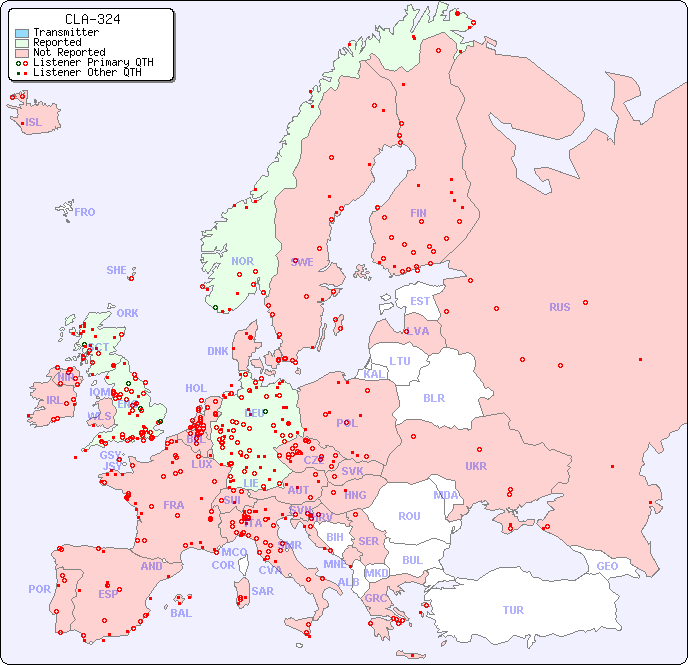 European Reception Map for CLA-324