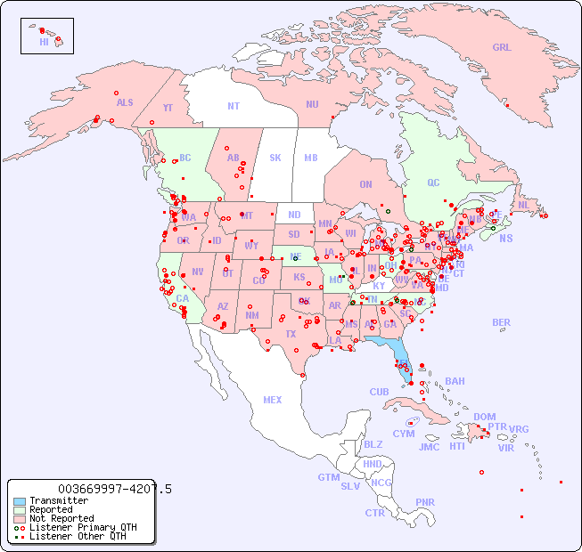 North American Reception Map for 003669997-4207.5