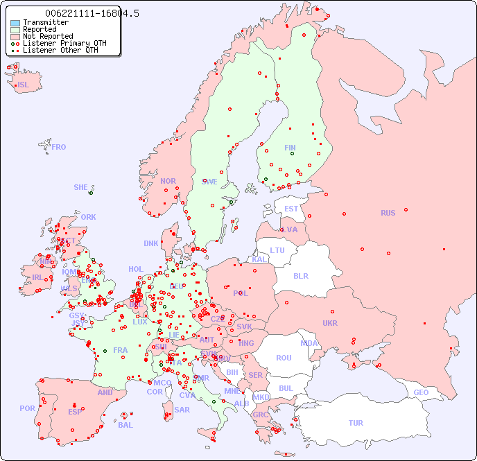 European Reception Map for 006221111-16804.5