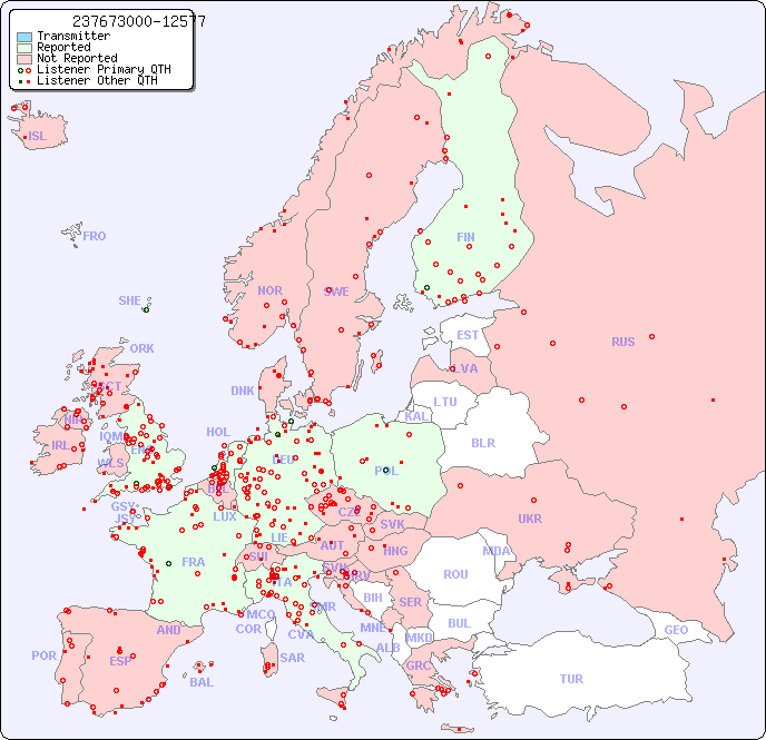 European Reception Map for 237673000-12577