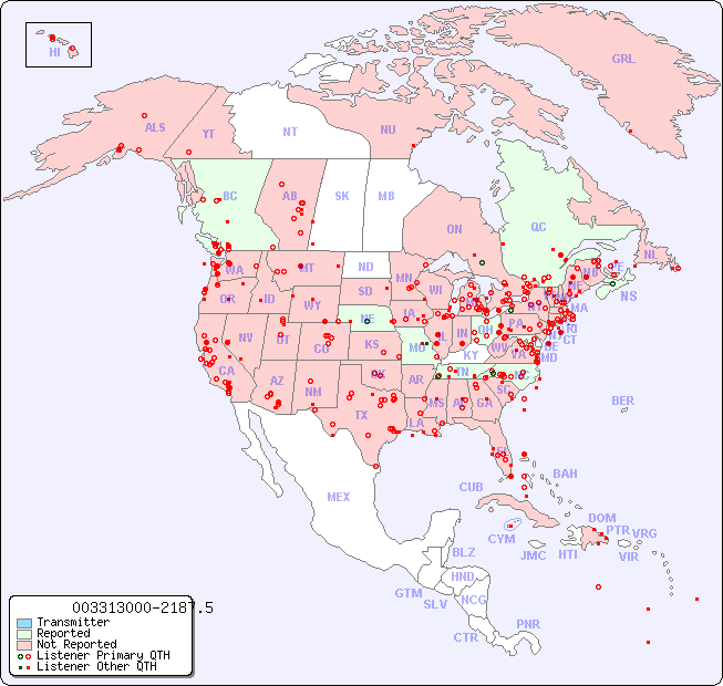 North American Reception Map for 003313000-2187.5