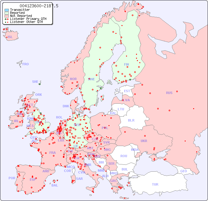 European Reception Map for 004123600-2187.5