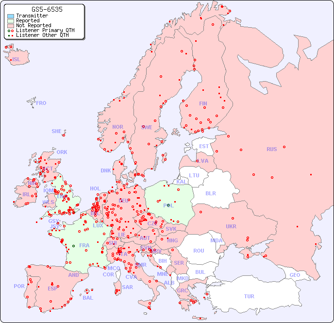 European Reception Map for GS5-6535