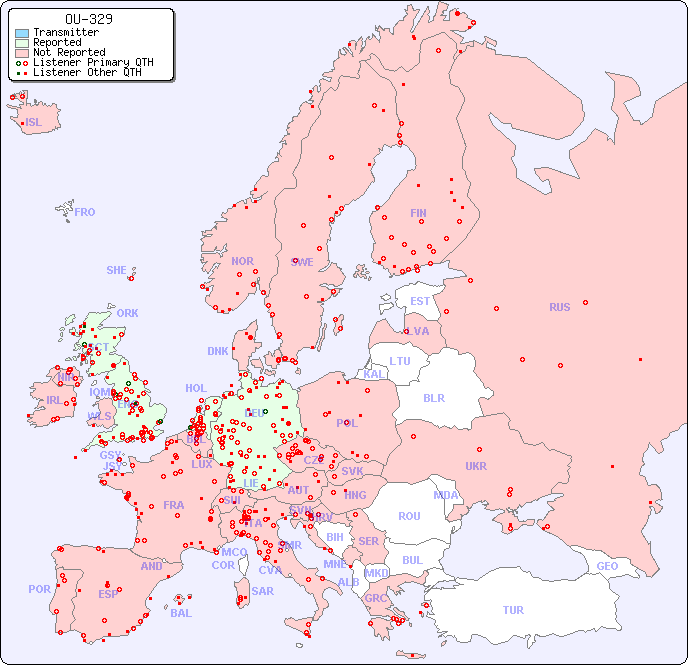 European Reception Map for OU-329
