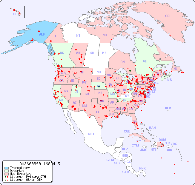North American Reception Map for 003669899-16804.5