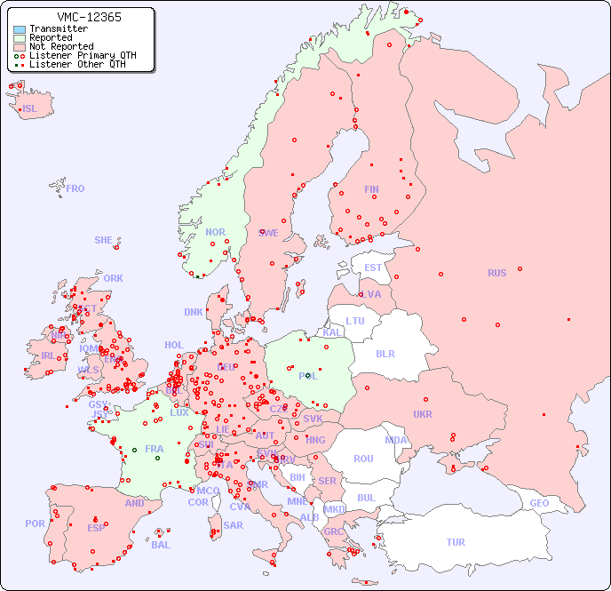 European Reception Map for VMC-12365