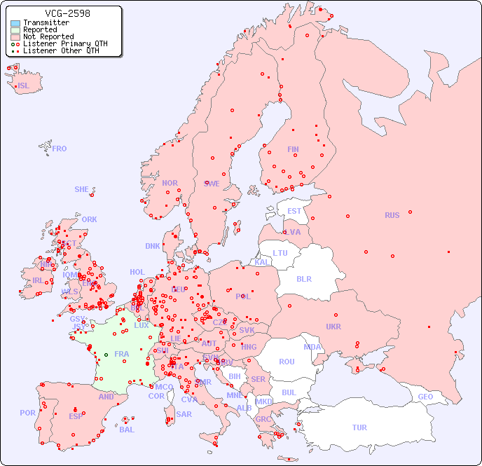 European Reception Map for VCG-2598