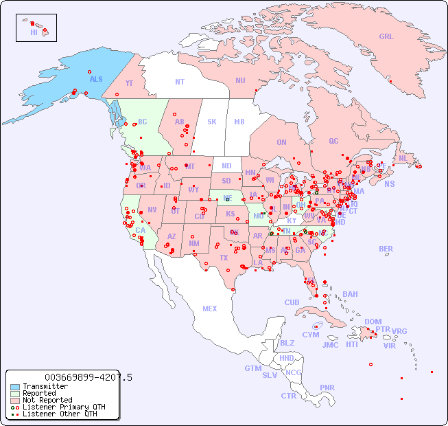 North American Reception Map for 003669899-4207.5