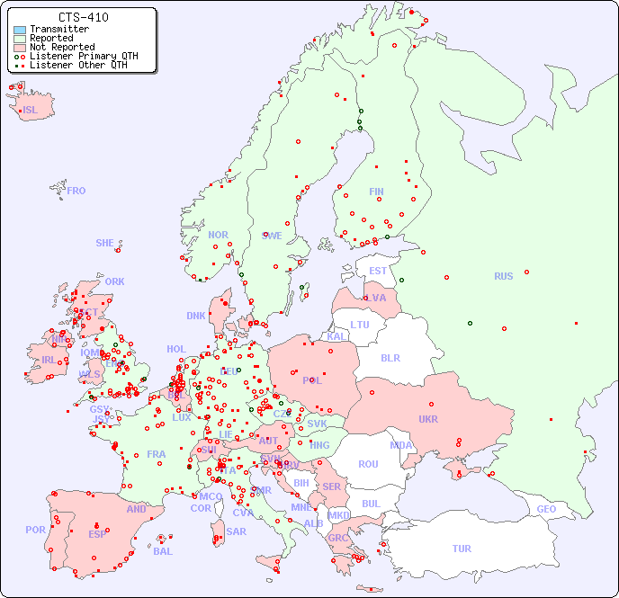European Reception Map for CTS-410