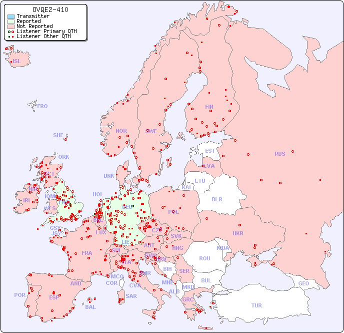 European Reception Map for OVQE2-410