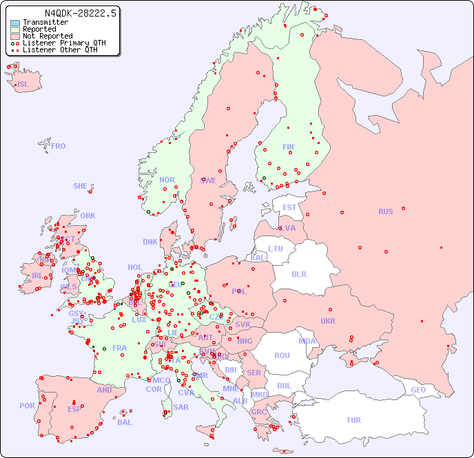 European Reception Map for N4QDK-28222.5