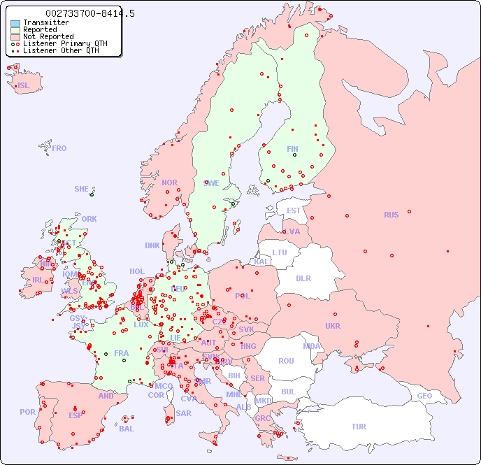 European Reception Map for 002733700-8414.5