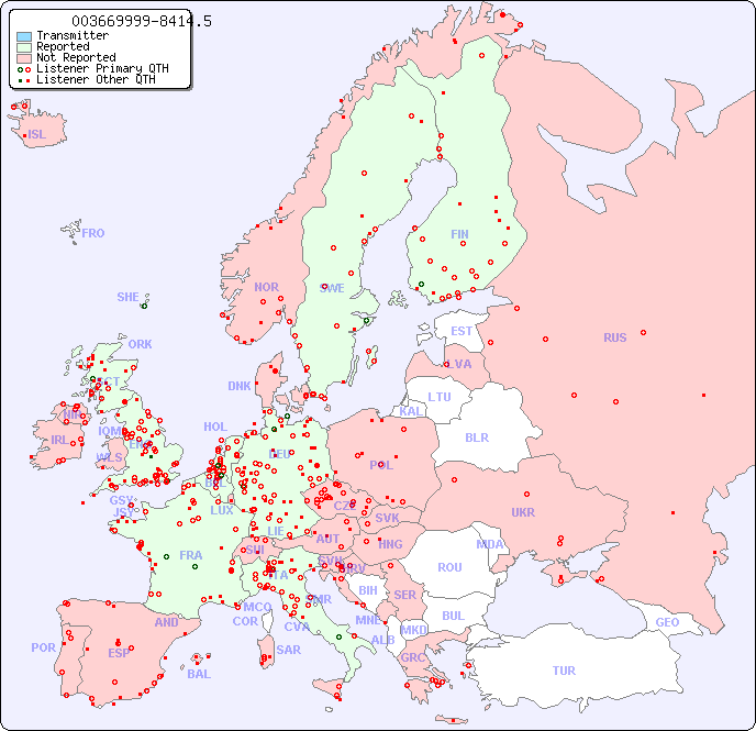 European Reception Map for 003669999-8414.5