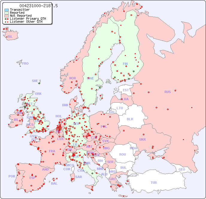 European Reception Map for 004231000-2187.5