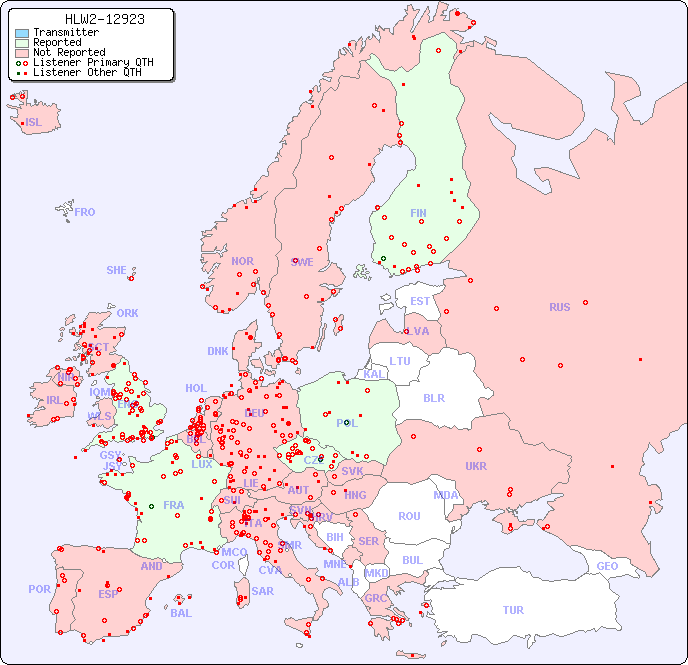 European Reception Map for HLW2-12923