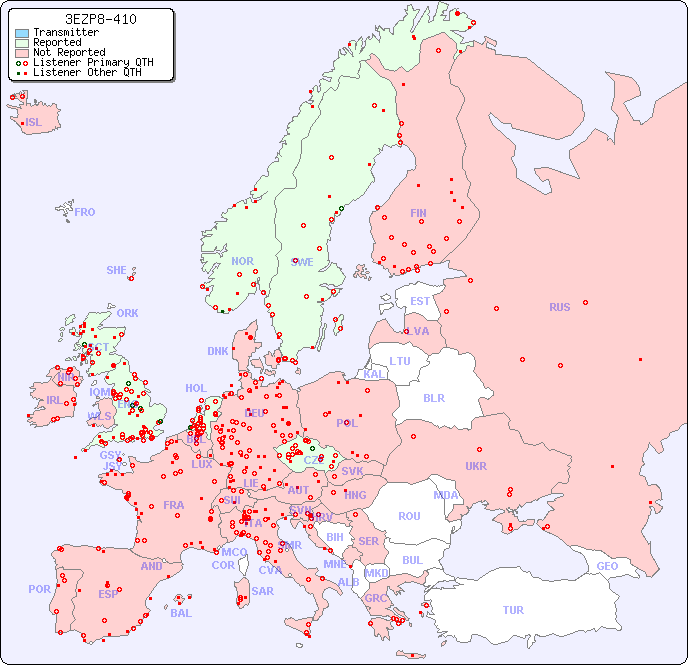 European Reception Map for 3EZP8-410