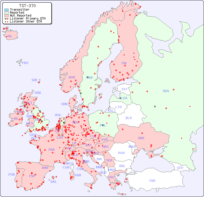 European Reception Map for TST-370