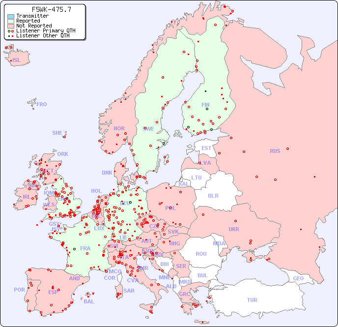 European Reception Map for F5WK-475.7