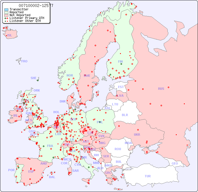 European Reception Map for 007100002-12577