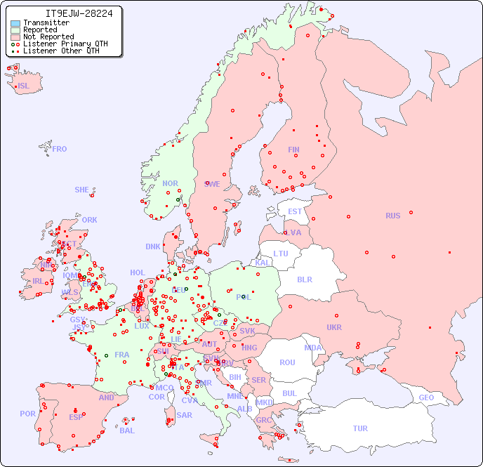 European Reception Map for IT9EJW-28224