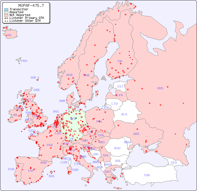 European Reception Map for M0PAF-475.7
