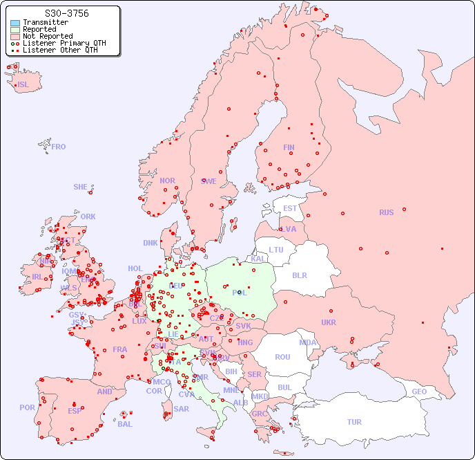 European Reception Map for S30-3756