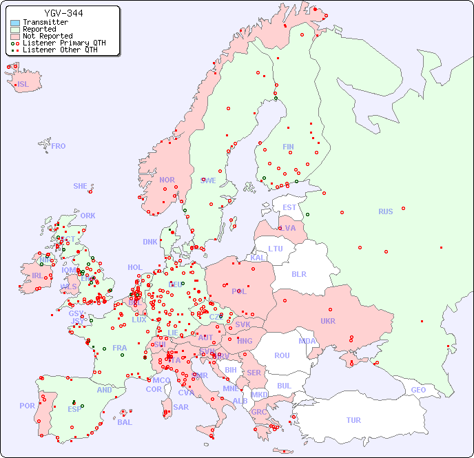 European Reception Map for YGV-344
