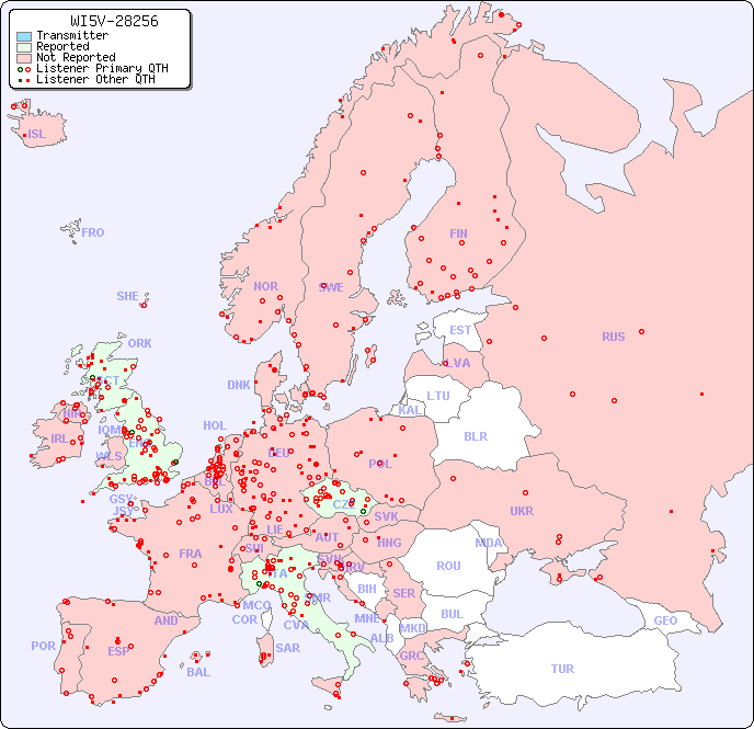European Reception Map for WI5V-28256