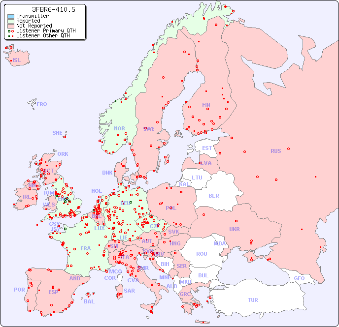 European Reception Map for 3FBR6-410.5