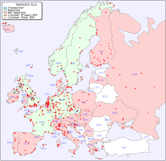 European Reception Map for 9HA3053-510