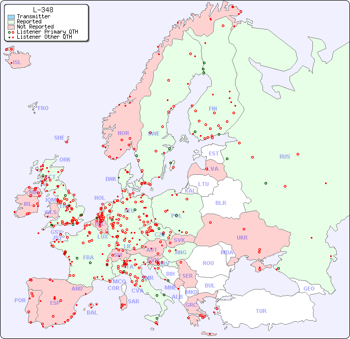 European Reception Map for L-348
