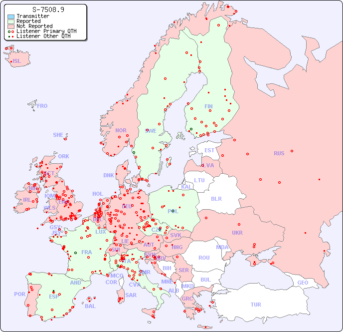 European Reception Map for S-7508.9
