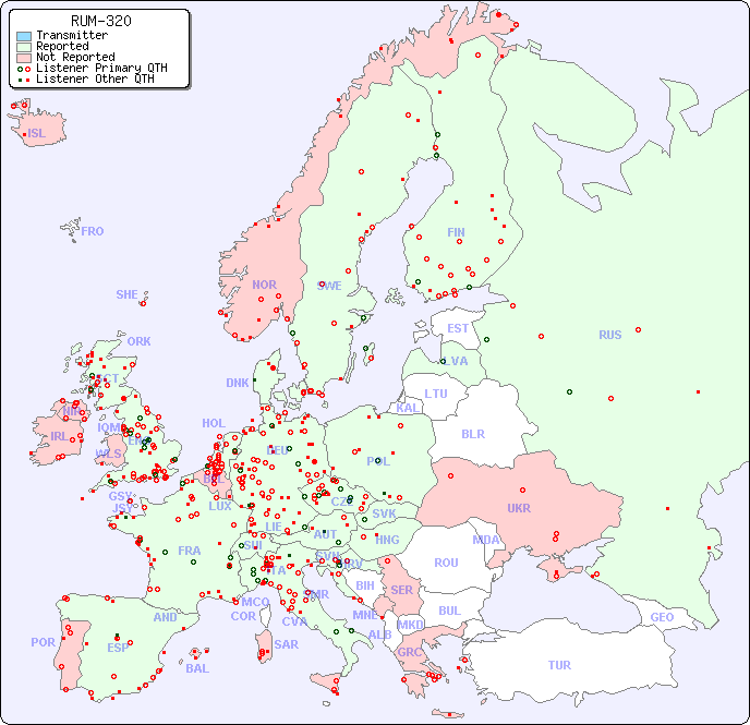 European Reception Map for RUM-320