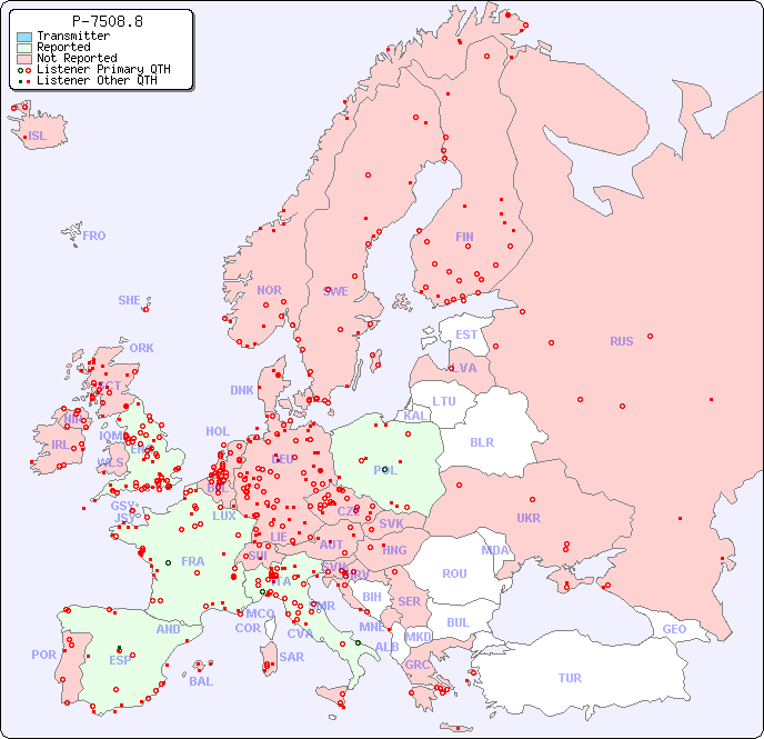 European Reception Map for P-7508.8