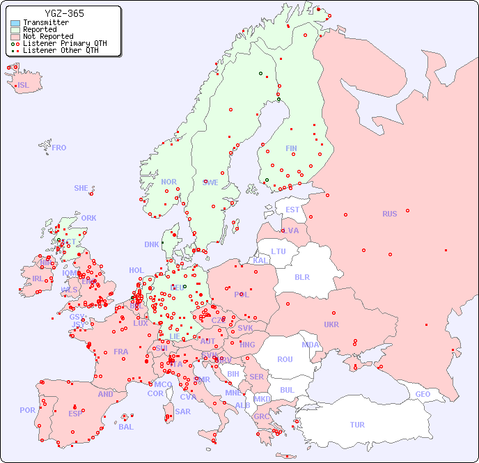 European Reception Map for YGZ-365