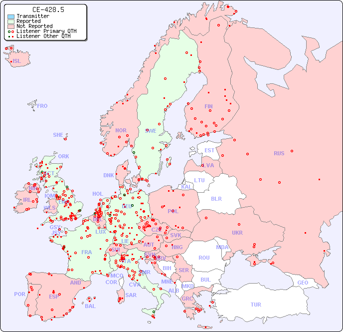 European Reception Map for CE-428.5