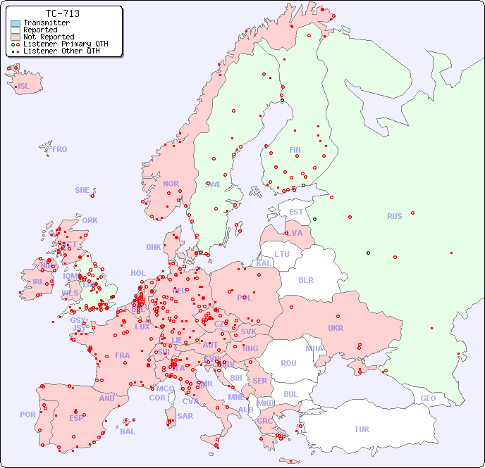 European Reception Map for TC-713
