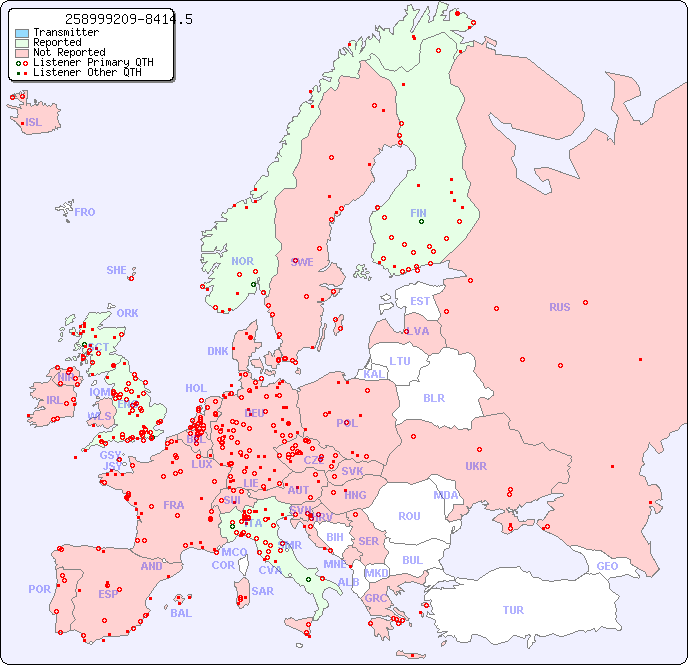 European Reception Map for 258999209-8414.5