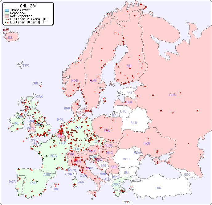 European Reception Map for CNL-380